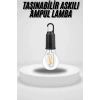 VipMarketim Taşınabilir Askılı Ampul Kamp Lambası Askılı Type-C Şarjlı Bahçe Lambası