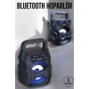 VipMarketim Taşınabilir Bluetooth Hoparlör Led Işıklı Uzun Pil Ömrü