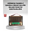 VipMarketim Taşınabilir Hoparlör Güneş Panelli Bluetooth USB SD FM AM SW Radyo