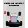 VipMarketim Taşınabilir Karaoke Hoparlör Bluetooth 5.0 ve Çift Mikrofonlu