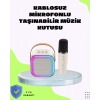 VipMarketim Taşınabilir Karaoke Mikrofon Seti Bluetooth Hoparlörlü