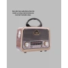 VipMarketim Taşınabilir Nostalji Radyo Bluetooth USB AUX Girişli