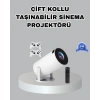 VipMarketim Taşınabilir Projeksiyon Cihazı 4K Destekli Wi-Fi Kablosuz Ekran Yansıtma