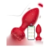VipMarketim Telefon Kontrollü Full Covered Rubber Rose Anal Plug – Kırmızı