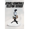VipMarketim Telefon Tutucu Led Işıklı Kumandalı Mikrofon Telefon Vlog Video Kayıt
