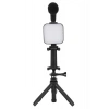 VipMarketim Telefon Tutucu Mini Mikrofonlu Tripod Vlog Çekim Video