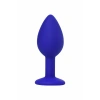 VipMarketim Todo Brilliant Anal Kılıf, Silikon, Mavi, Beyaz Kristalli 7 Cm, Ø 2,8 Cm, 26 G