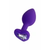 VipMarketim Todo Diamond Heart Anal Plug, Silikon, Mor, 7 Cm, Ø 2 Cm, 18 G