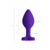 VipMarketim ToDo Diamond Heart Anal Plug, Silikon, mor, 7 cm, Ø 2 cm, 18 g