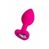 VipMarketim Todo Diamond Heart Anal Plug, Silikon, Pembe, 7 Cm, Ø 2 Cm, 18 G
