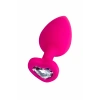 VipMarketim ToDo Diamond Heart Anal Plug, silikon, pembe, 9,5 cm, Ø 4 cm