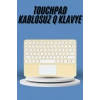VipMarketim Touchpad Tüm Cihazlara Uyumlu Bluetooth Klavye Touchpad Slim Kablosuz Wifi Q Klavye