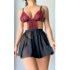 VipMarketim Tül Mini Fantezi Babydoll Takım
