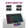 VipMarketim Türkçe Q Klavye Düzenli RGB Kablosuz Klavye Mouse Set