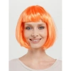 VipMarketim Turuncu Renk Küt Parti Peruğu Kısa Takma Saç