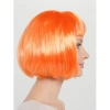 VipMarketim Turuncu Renk Küt Parti Peruğu Kısa Takma Saç