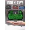 VipMarketim TV Uyumlu Mini Klavye Q Klavye Işıklı Tüm Cihazlara Uyumlu