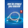 VipMarketim Type-C Ligtning 30W İOS Şarj Kablosu Hızlı Şarj Kablosu
