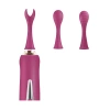 VipMarketim Üç Başlıklı Değiştirilebilir Vibratör Mor