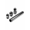 VipMarketim Üç Uçlu Anal Duş, Metal, Metal, Gümüş, 13 Cm