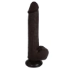 VipMarketim Ultra Gerçekçi 24 Cm Brown Melez Kıkırdaklı Dildo