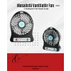 VipMarketim USB Girişli Taşınabilir Masaüstü Mini Fan – 3 Kademeli Hız Şarjlı Işıklı Sessiz Çalışma