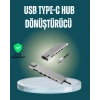 VipMarketim USB‑C Çoklu Bağlantı Merkezi – 5 Gbps 100‑240 V Sağlam Eloksal Tasarım