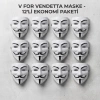 VipMarketim V for Vendetta Maskesi - 12li Paket - Plastik