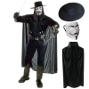 VipMarketim V For Vendetta Maskesi Şapka Pelerin Seti