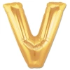 VipMarketim V Harf Folyo Balon Altın Renk 40 inç