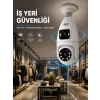 VipMarketim Wi-Fi Çift Lens Ampul Kamera Akıllı Ev Güvenliği