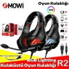 VipMarketim XMOWi R2 Gaming Mikrofonlu RGB Oyuncu Kulaklılığı Gurultu Engelleyici Kulaklik-(5775)