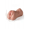 VipMarketim XOXO Gerçekçi Mastürbatör, 3 Girişli, TPE Malzeme, Koyu Ten Rengi 550 gr