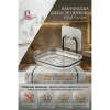 VipMarketim Yapışkanlı Sabunluk – Su Giderli Katı Sabun Kutusu 13 x 9 cm 723054