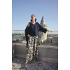 VipMarketim Yaprak Desenli Ve Dantelli 3Lü Pijama Takımı