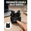 VipMarketim Yeni Nesil ANC Özellikli Çağrı Cevaplayan Dokunmatik Ekranlı Bluetooth Kulaklık Siyah Yeni Nesil