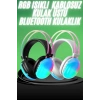 VipMarketim Yeni Nesil Kulak Üstü Kablosuz Uzun Ömürlü RGB Işıklı Bluetooth Kulaklık