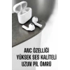 VipMarketim Yeni Nesil Pro Bluetooth Kulaklık Uzun Pil Ömrü Beyaz