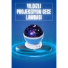 VipMarketim Yıldızlı Gece Lambası Mor Projeksiyon Görünümlü Masa Lambası Renk Değiştirebilen