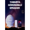 VipMarketim Yumurta Şeklinde Su Dalgalı Bluetooth Speaker Lamba Renkli Şarjlı