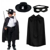 VipMarketim Zorro Pelerin Şapkası ve Maske Seti Çocuk Boy