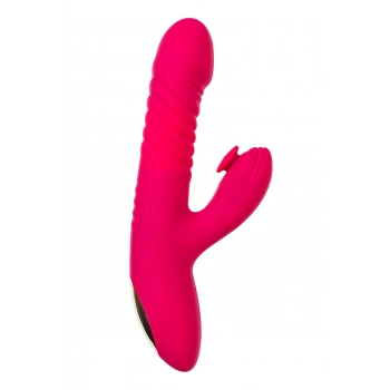VipMarketim Klitoral uyarıcılı vibratör JOS Seri, silikon, pembe, 22 cm