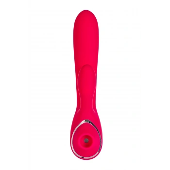 VipMarketim Klitoral uyarıcılı vibratör JOS Doobl, silikon, pembe, 20 cm