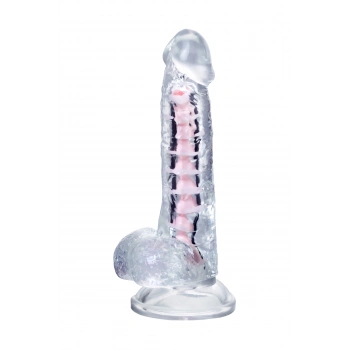 VipMarketim Paret Jel Dildo, TPE, Şeffaf, 18 cm