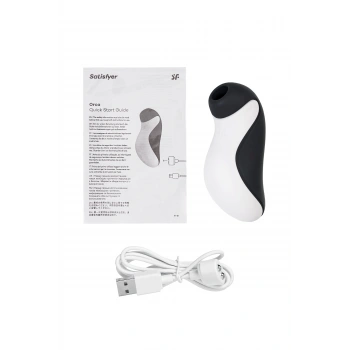 VipMarketim Satisfyer Orca Vakum dalgası temassız klitoral uyarıcı, silikon, siyah, 11,5 cm