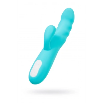 VipMarketim JOS Klitoral uyarımlı vibratör-döndürücü MERRY-SWI, silikon, mavi, 20,7 cm