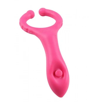 VipMarketim Testis Uyarıcılı Titreşimli Penis Halkası Pembe
