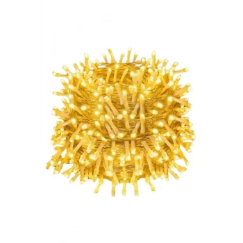 VipMarketim 10 Metre Günışığı Led Işık Fişli Dekoratif Sarı Ton Aydınlatma 3 Modlu Led Şerit