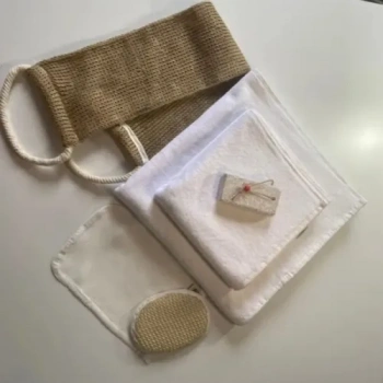 VipMarketim %100 Keten 6lı Banyo Hamam Seti