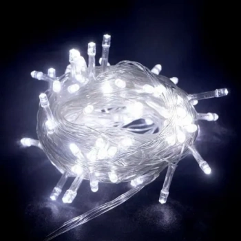 VipMarketim 10m 100 LED Boncuk Lamba Beyaz Işık